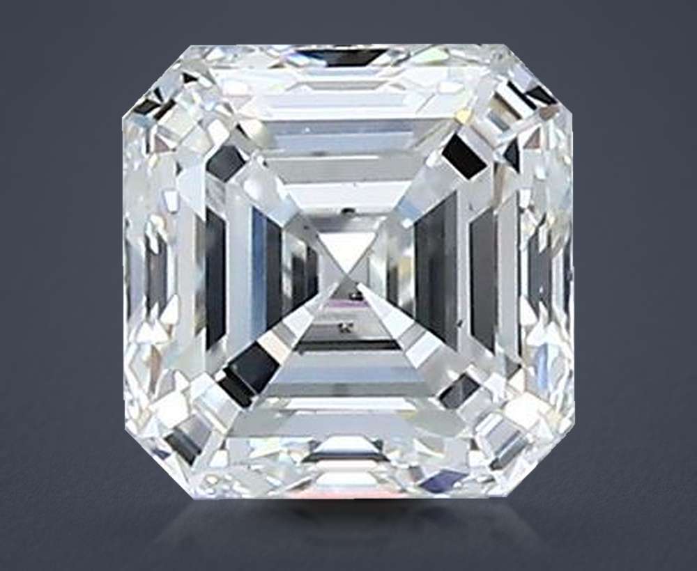 0.73ct E SI1 Very Good Cut Asscher Diamond