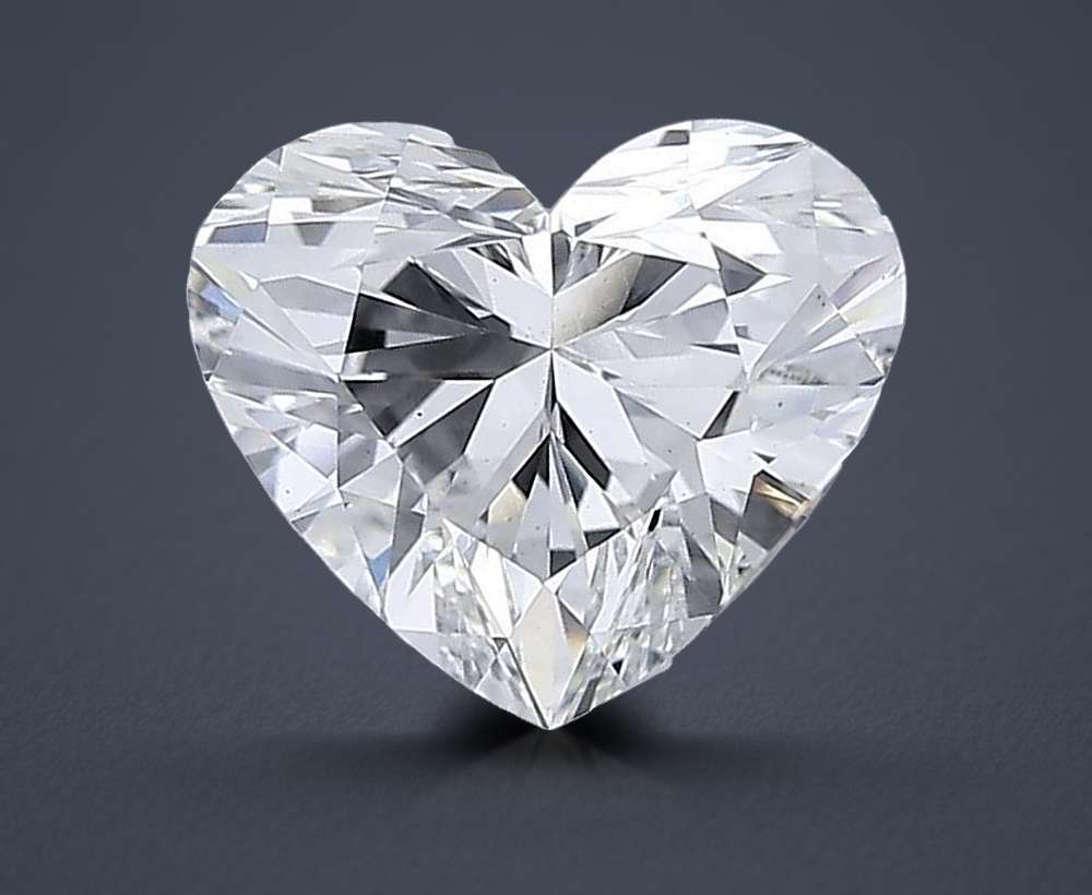 1.39ct F VS1 Rare Carat Ideal Cut Heart Lab Grown Diamond