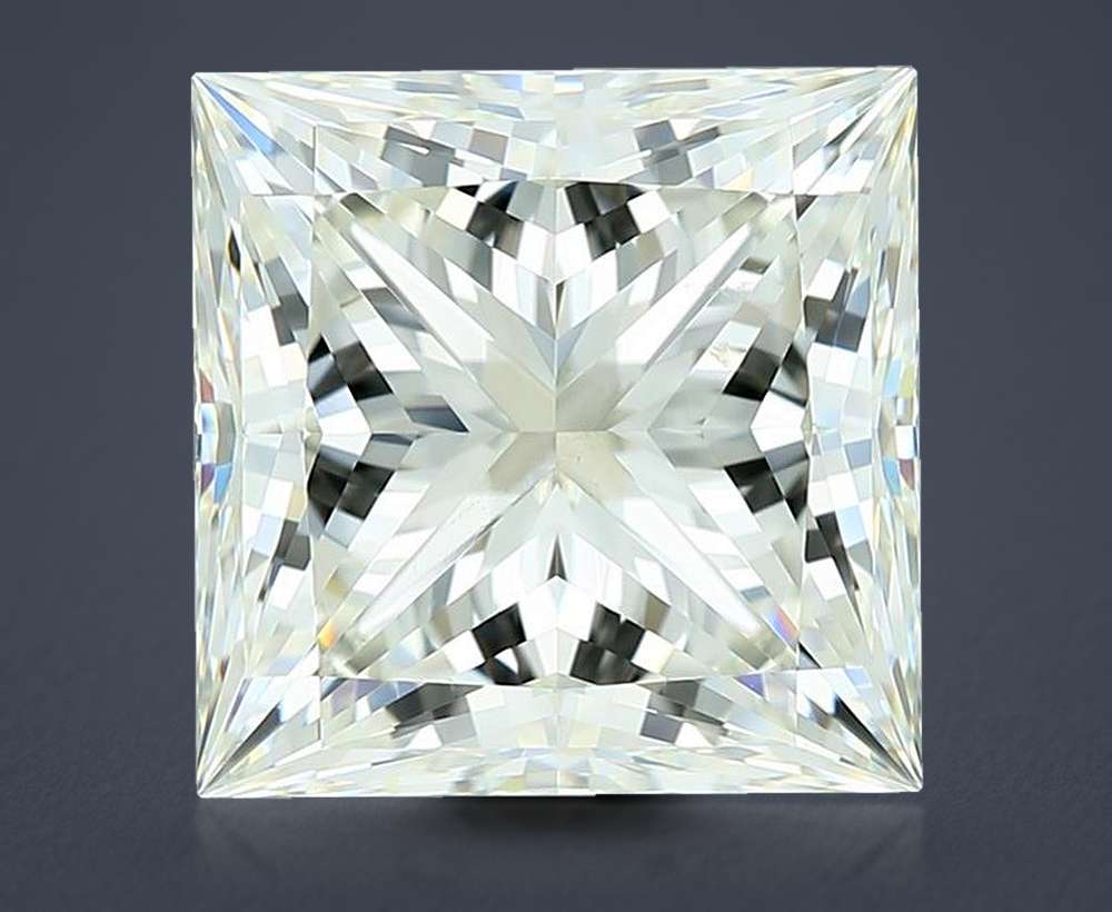 3.03ct K SI1 Rare Carat Ideal Cut Princess Diamond