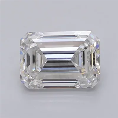 3.02ct G VVS2 Rare Carat Ideal Cut Emerald Lab Grown Diamond