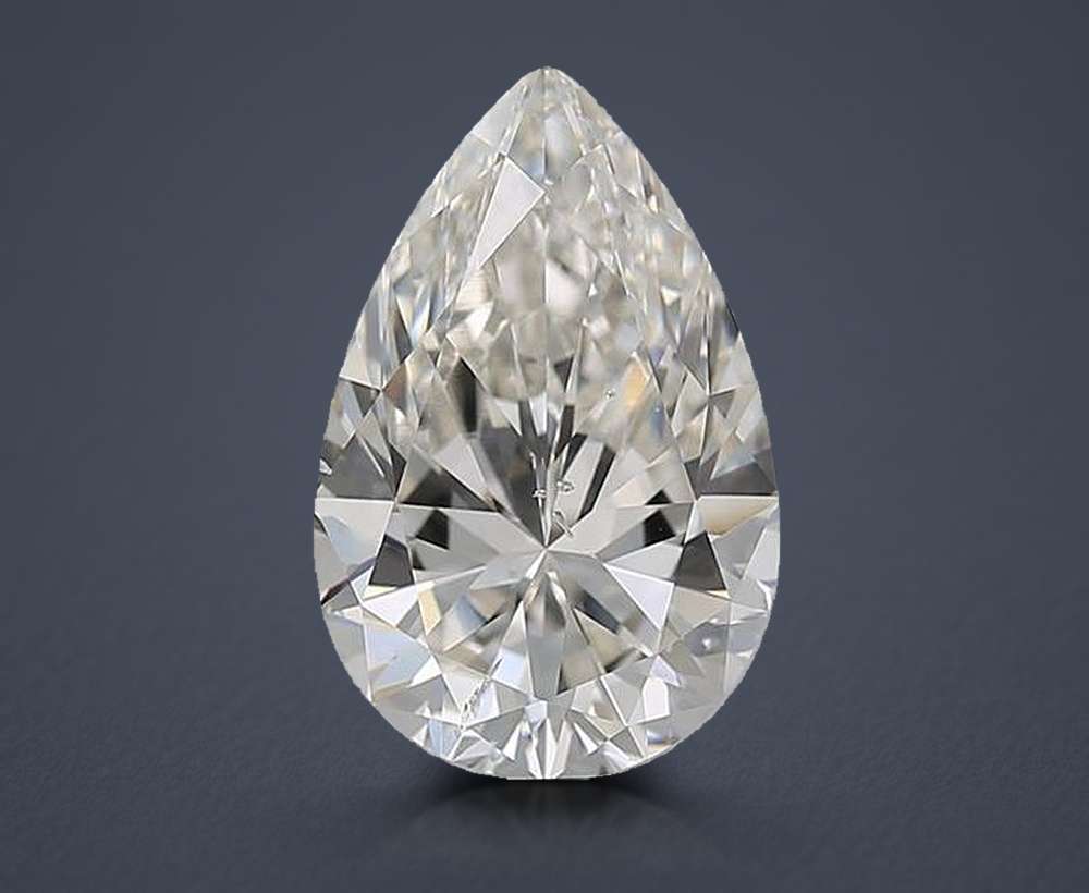 5.01ct J SI2 Rare Carat Ideal Cut Pear Diamond