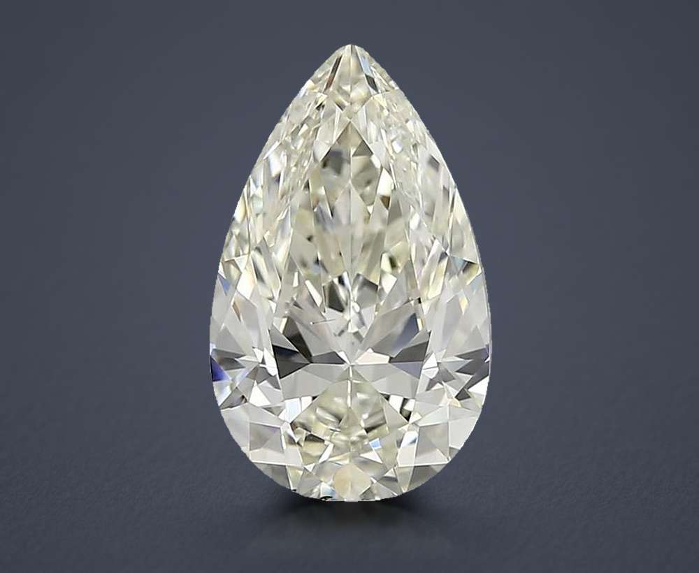 3.01ct K VS2 Rare Carat Ideal Cut Pear Diamond