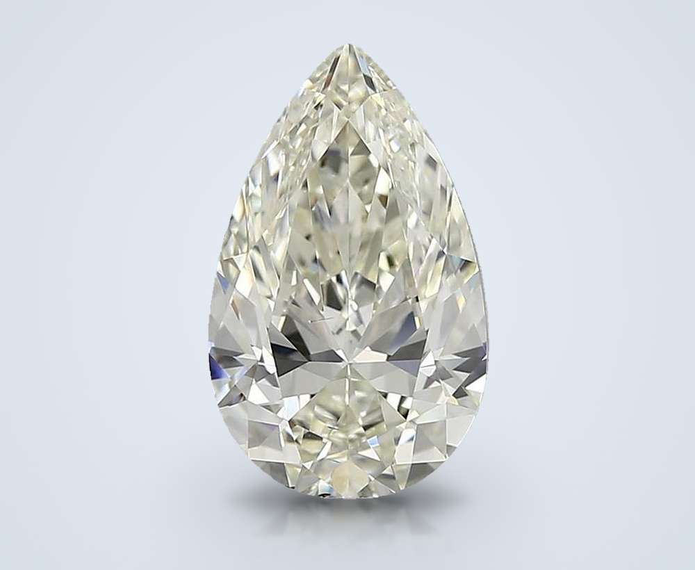 3.01ct K VS2 Rare Carat Ideal Cut Pear Diamond