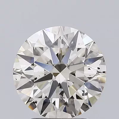 3.01ct J SI2 Rare Carat Ideal Cut Round Diamond