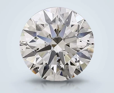 3.01ct J SI2 Rare Carat Ideal Cut Round Diamond