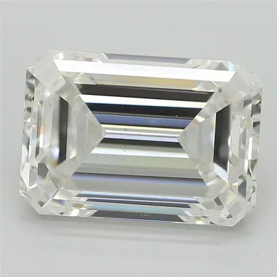 3.08ct F VS2 Rare Carat Ideal Cut Emerald Lab Grown Diamond