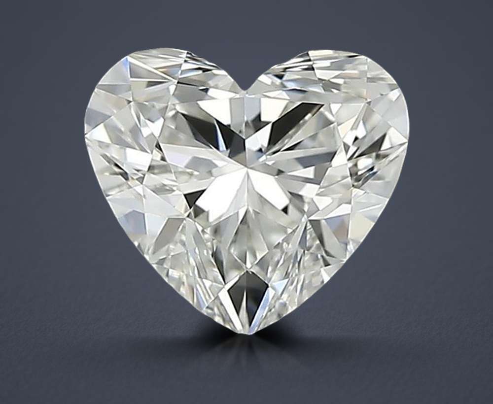 0.64ct J VVS1 Rare Carat Ideal Cut Heart Diamond
