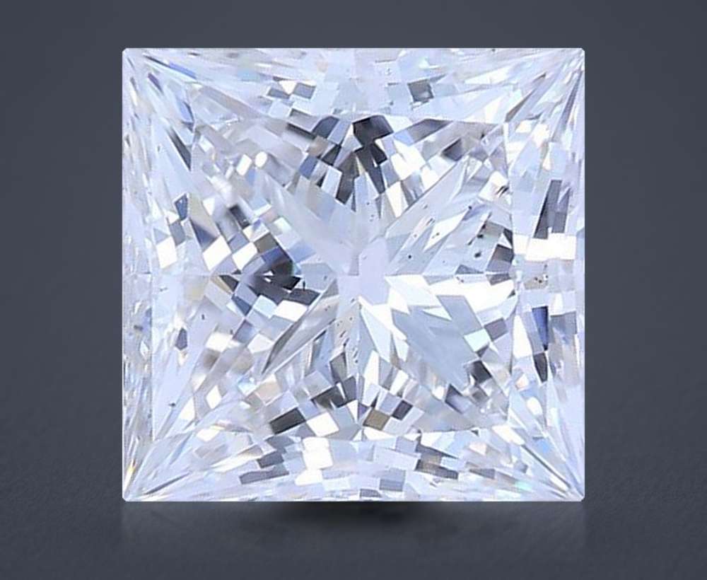 1.75ct G SI1 Rare Carat Ideal Cut Princess Lab Grown Diamond