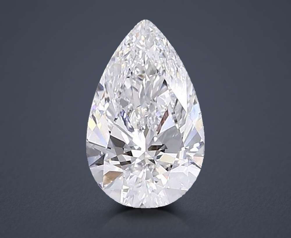 6.99ct F VS1 Rare Carat Ideal Cut Pear Lab Grown Diamond