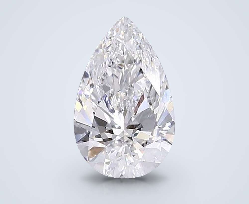 6.99ct F VS1 Rare Carat Ideal Cut Pear Lab Grown Diamond