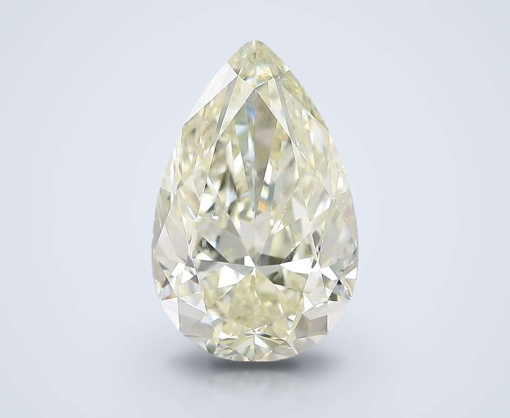 8.01ct K SI1 Rare Carat Ideal Cut Pear Diamond