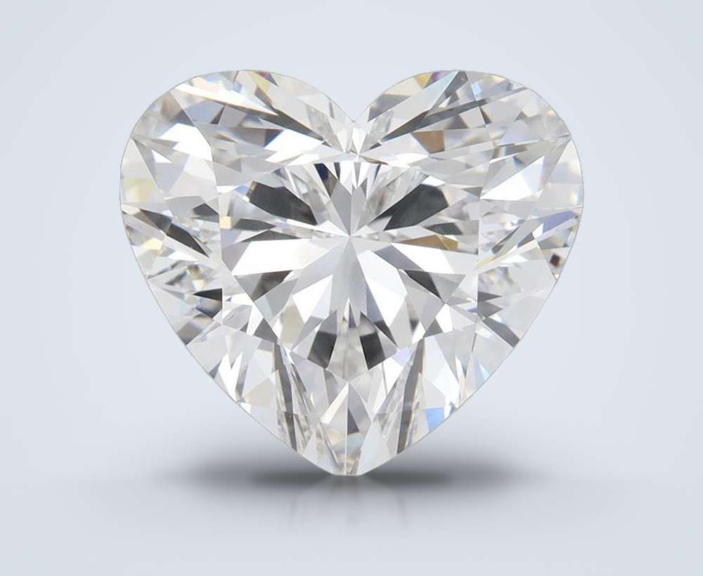 5.05ct F VVS2 Rare Carat Ideal Cut Heart Lab Grown Diamond