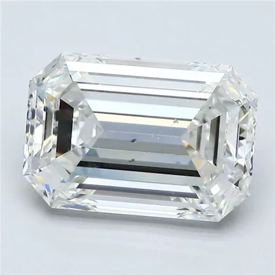 5.04ct G SI1 Rare Carat Ideal Cut Emerald Diamond