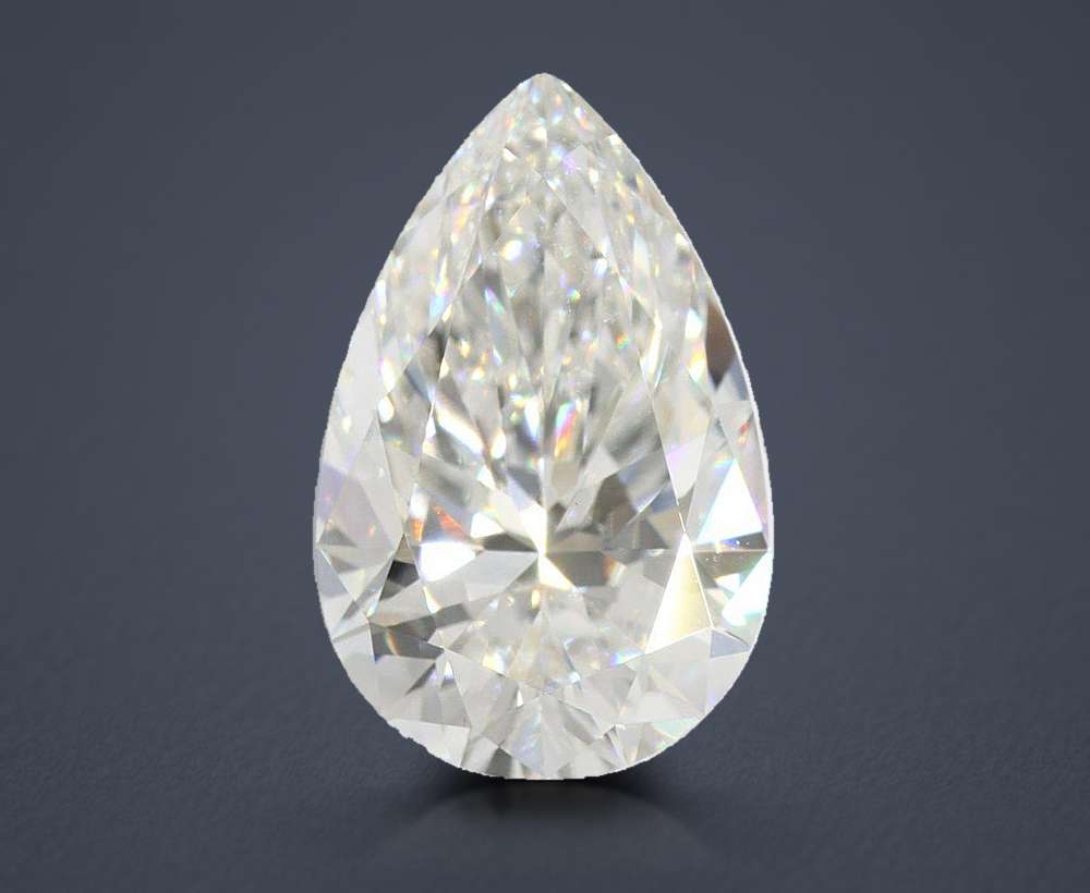 2.75ct F VVS2 Rare Carat Ideal Cut Pear Lab Grown Diamond