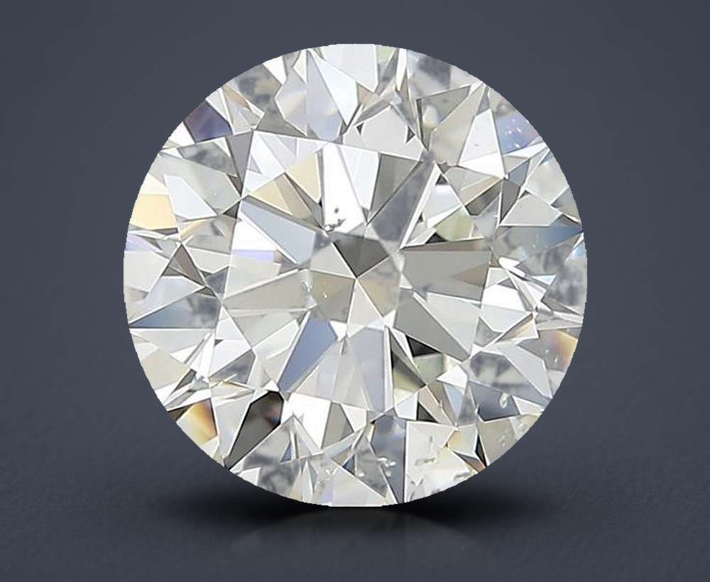 2.71ct J SI1 Rare Carat Ideal Cut Round Diamond