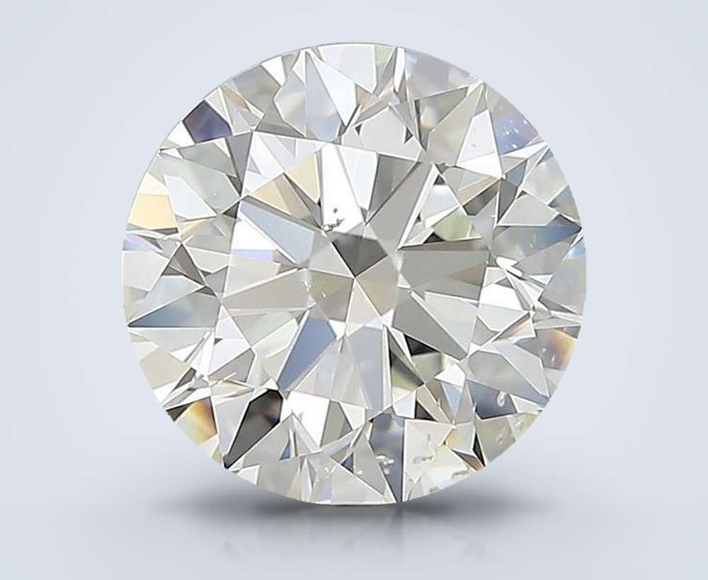 2.71ct J SI1 Rare Carat Ideal Cut Round Diamond