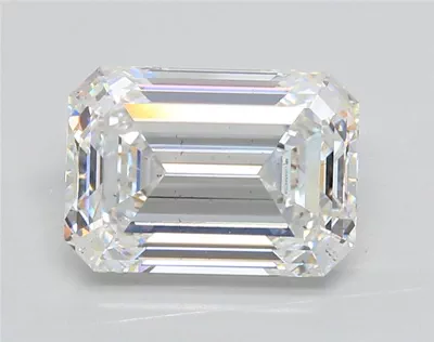 4.07ct F VS2 Rare Carat Ideal Cut Emerald Lab Grown Diamond