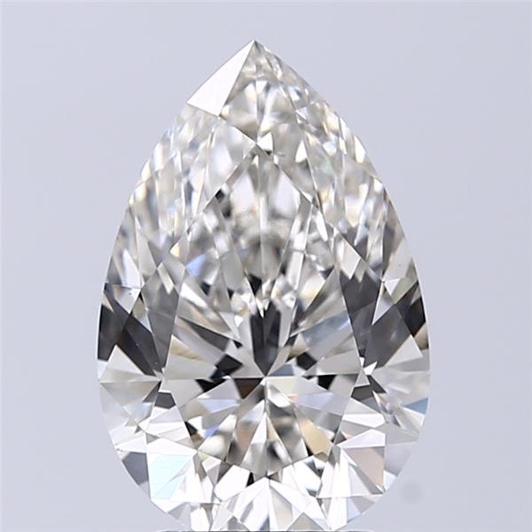 3.02ct H VS1 Rare Carat Ideal Cut Pear Lab Grown Diamond
