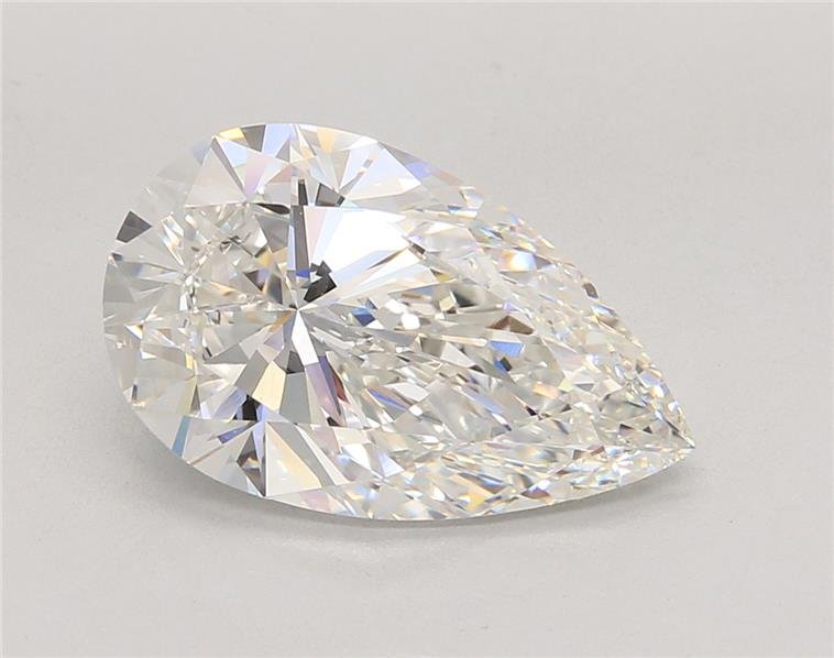 5.04ct F VVS2 Rare Carat Ideal Cut Pear Lab Grown Diamond