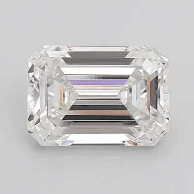 4.09ct F VS1 Rare Carat Ideal Cut Emerald Lab Grown Diamond