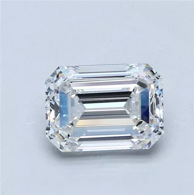 1.30ct E VVS2 Rare Carat Ideal Cut Emerald Diamond