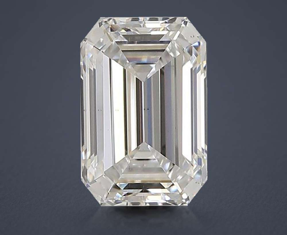 2.51ct D VS2 Rare Carat Ideal Cut Emerald Lab Grown Diamond