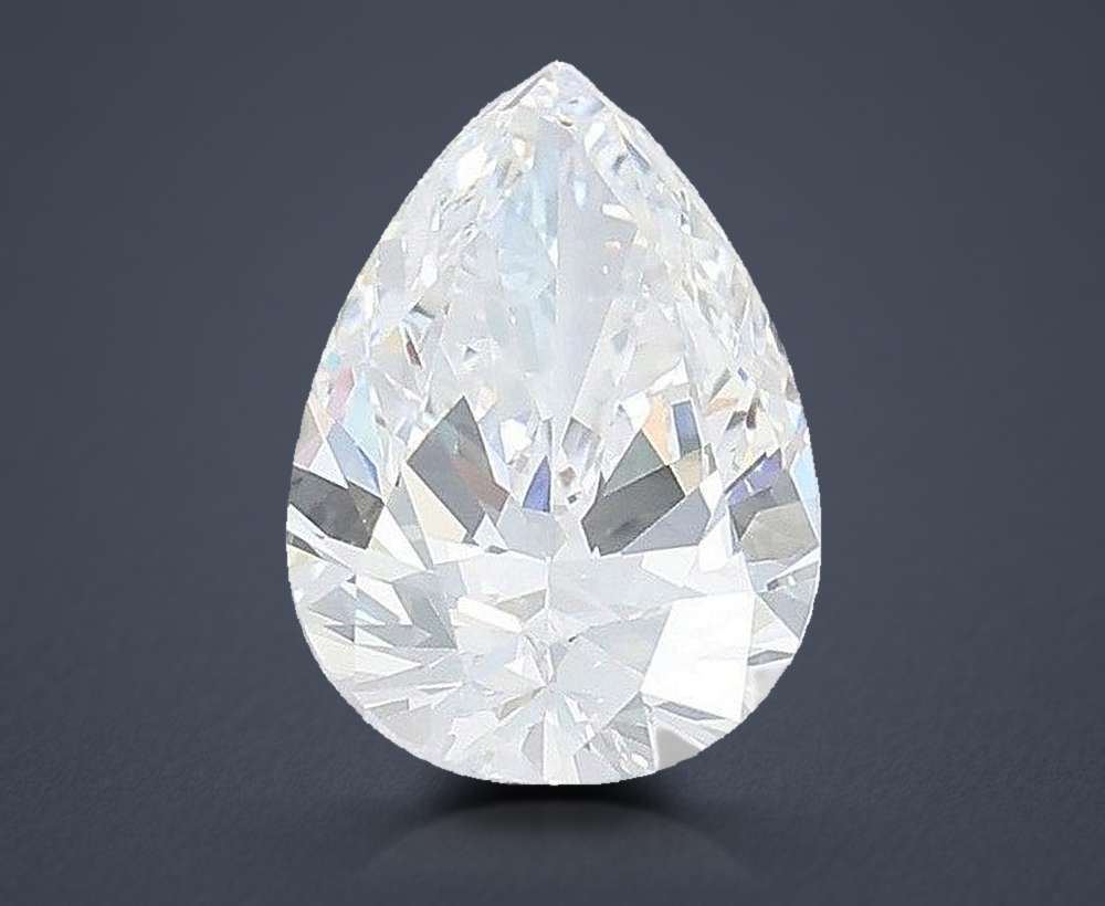 1.60ct D VVS2 Rare Carat Ideal Cut Pear Lab Grown Diamond