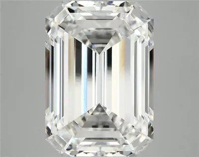12.70ct F VVS2 Rare Carat Ideal Cut Emerald Lab Grown Diamond