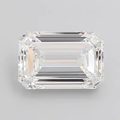 3.03ct F VVS2 Rare Carat Ideal Cut Emerald Lab Grown Diamond