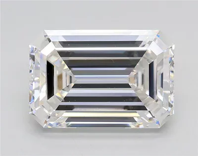 4.09ct E SI1 Rare Carat Ideal Cut Emerald Lab Grown Diamond