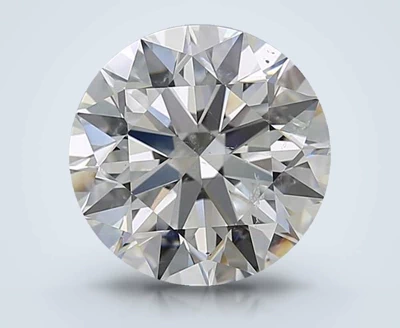 4.02ct I SI2 Rare Carat Ideal Cut Round Diamond