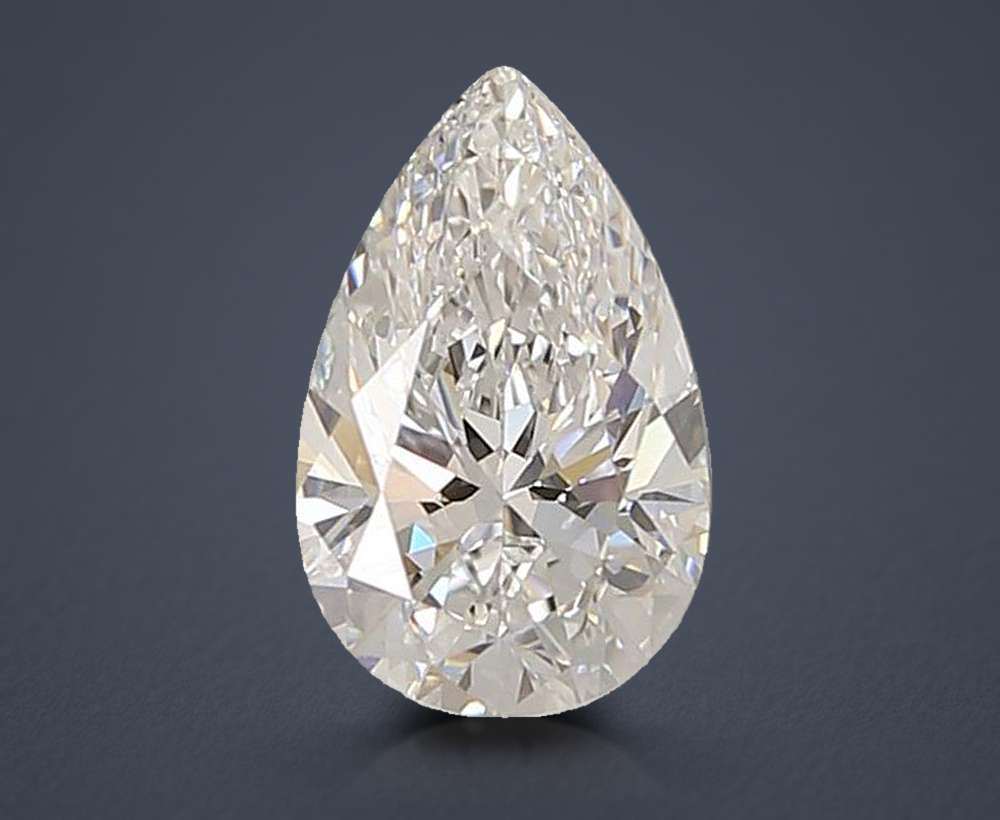 1.34ct D VVS2 Rare Carat Ideal Cut Pear Lab Grown Diamond