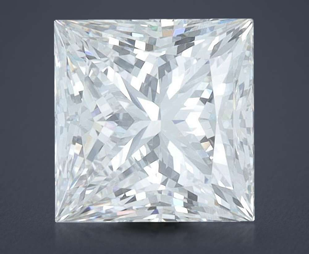 2.58ct F VVS2 Rare Carat Ideal Cut Princess Lab Grown Diamond