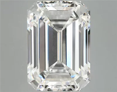 12.64ct F VVS2 Rare Carat Ideal Cut Emerald Lab Grown Diamond