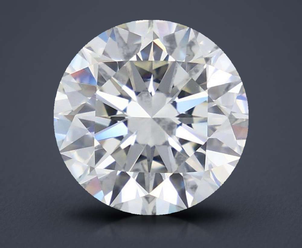 3.81ct H VVS1 Rare Carat Ideal Cut Round Diamond
