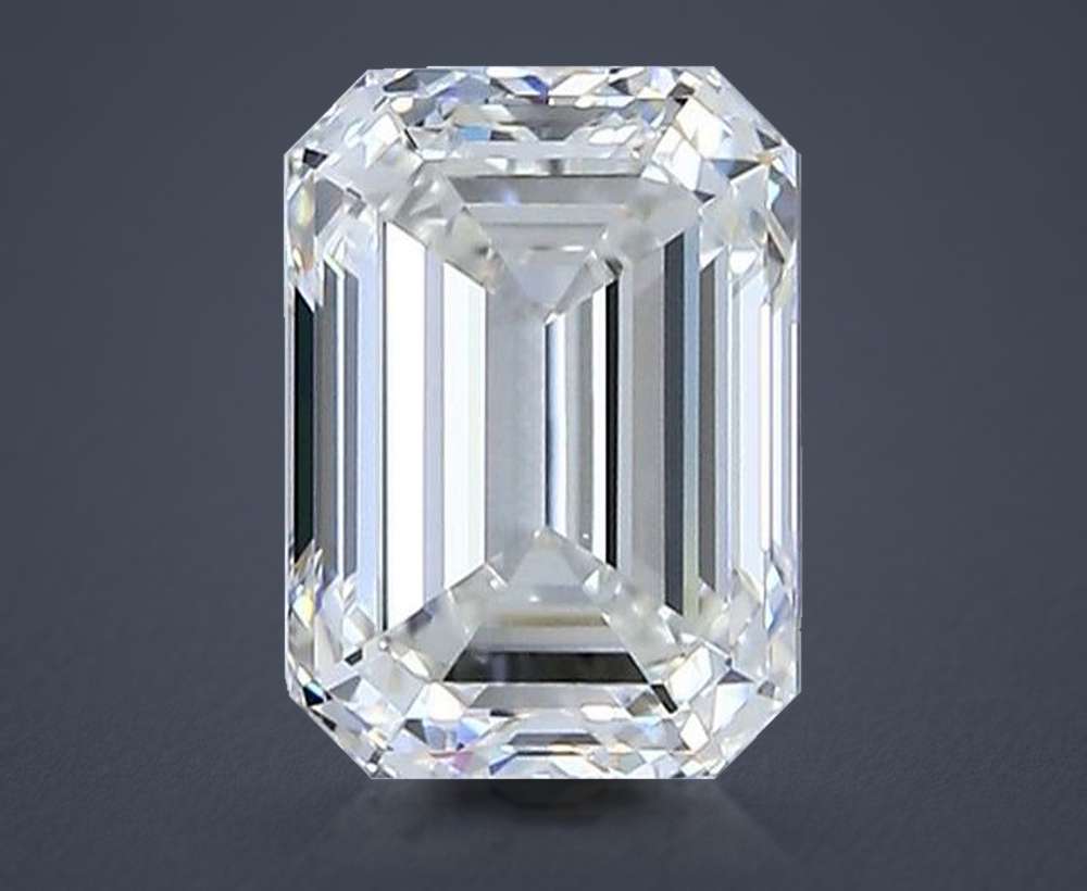 1.32ct H IF Rare Carat Ideal Cut Emerald Diamond