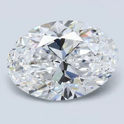 2.01ct D SI1 Rare Carat Ideal Cut Oval Diamond