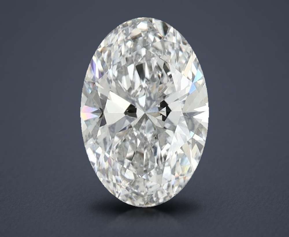 1.67ct D VS2 Rare Carat Ideal Cut Oval Lab Grown Diamond