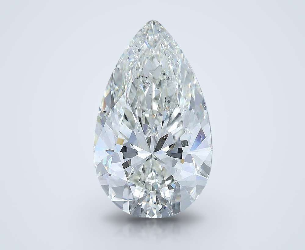 6.01ct I SI1 Rare Carat Ideal Cut Pear Diamond