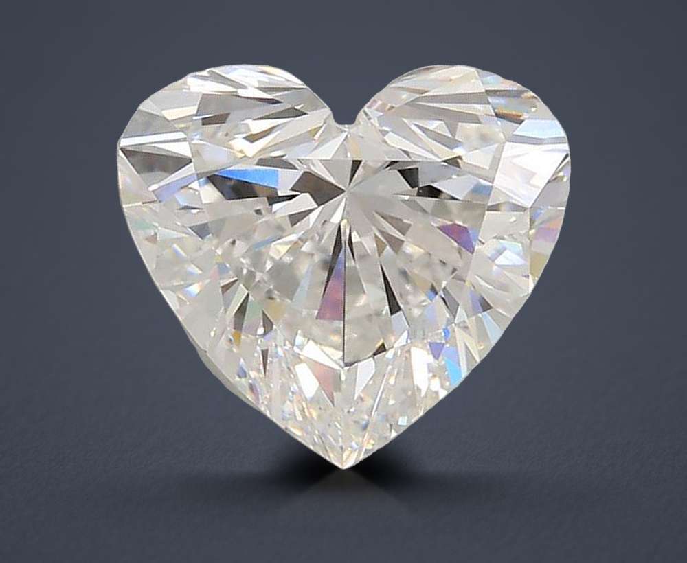 4.02ct E VVS2 Very Good Cut Heart Lab Grown Diamond