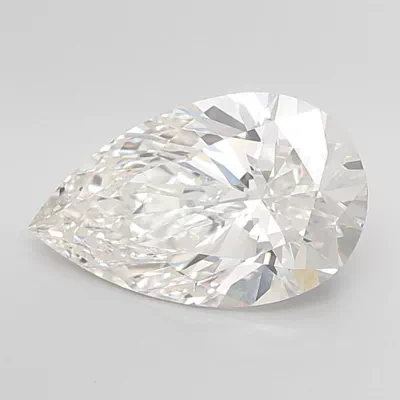 5.03ct H VVS2 Rare Carat Ideal Cut Pear Lab Grown Diamond