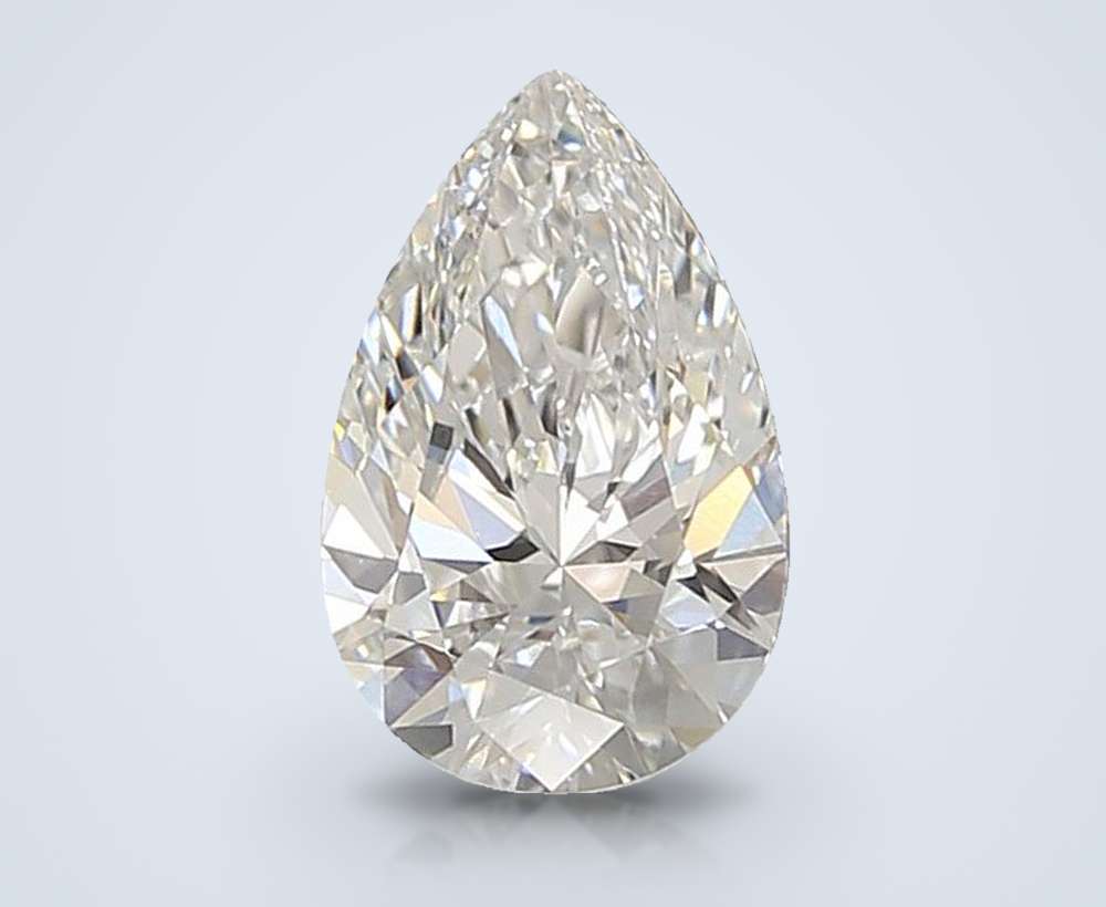 1.26ct D VVS2 Rare Carat Ideal Cut Pear Lab Grown Diamond