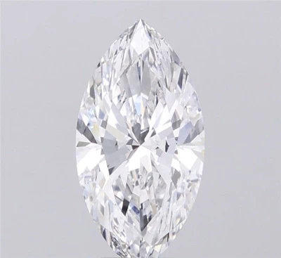 3.01ct D VS1 Rare Carat Ideal Cut Marquise Lab Grown Diamond