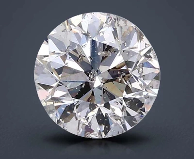 3.03ct K SI2 Good Cut Round Diamond