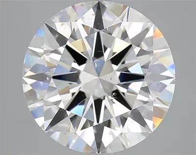 5.01ct F SI2 Rare Carat Ideal Cut Round Diamond