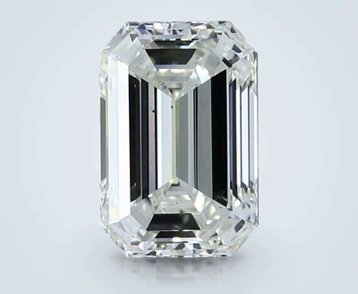 4.28ct I SI1 Rare Carat Ideal Cut Emerald Diamond