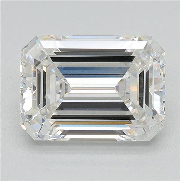 7.05ct F VVS2 Rare Carat Ideal Cut Emerald Lab Grown Diamond