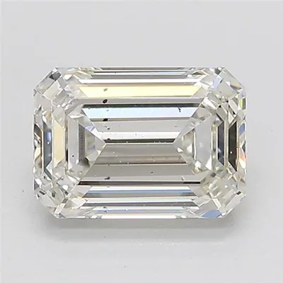 1.80ct I SI1 Rare Carat Ideal Cut Emerald Lab Grown Diamond