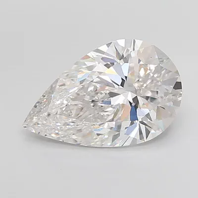5.07ct F VVS2 Rare Carat Ideal Cut Pear Lab Grown Diamond