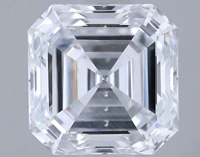 0.72ct D SI1 Very Good Cut Asscher Lab Grown Diamond